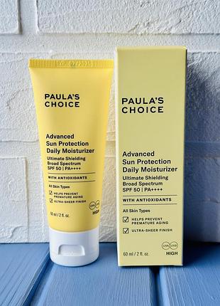 Paula's choice - advanced protection daily moisturiser spf 50 pa++++ - увлажняющий солнцезащитный крем - 60ml1 фото