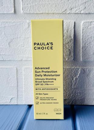 Paula's choice - advanced protection daily moisturiser spf 50 pa++++ - увлажняющий солнцезащитный крем - 60ml2 фото