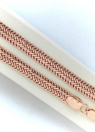 Позолочений ланцюжок 50 см медичне золото позолоченная цепочка широкая медзолото