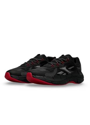 💎чоловічі кросівки reebok zig kinetica || black red / демісезонні / весняні, літні, осінні / текстиль, шкіра, замша /