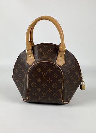 Шкіряна сумка louis vuitton ellipse satchel pm brown leather/canvas 51127 з короткими ручками