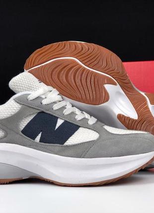 Мужские серые замшевые кроссовки с сеткой в стиле new balance wrpd 🆕 нью баланс