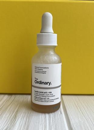 Пилинг с молочной и гиалуроновой кислотой the ordinary lactic acid 10% + ha, 30 мл