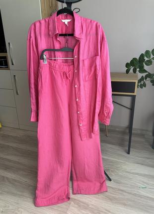 Льняной костюм h&m