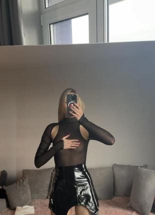 Боди сетка pinko с разрезами