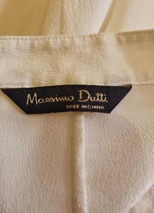 Базовая шелковая блуза рубашка massimo dutti