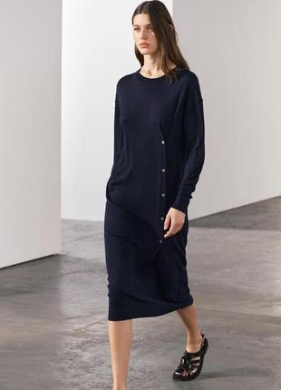 🔥🔥🔥 zara -60% сукня вязка синя, s