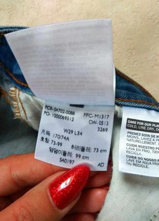 Брендовые джинсы клеш с высокой талией на высокий рост levis, 29 размер.2 фото