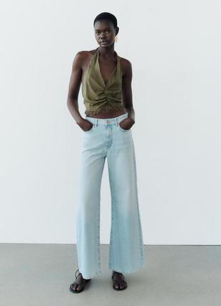 Широкие джинсы wide leg от zara, 36р, оригинал