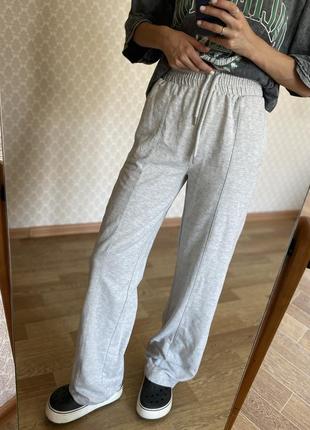 Сірі штани прямі ( палаццо ) на високій посадці asos