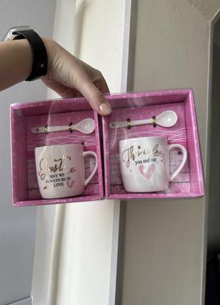 Подарункова чашка з ложкою , набір подарунковий, подарочный набор