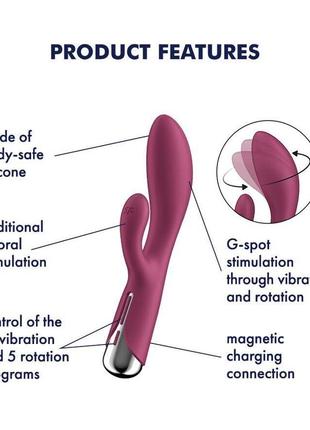 Вибратор-кролик satisfyer spinning rabbit 1 red