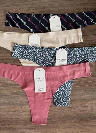 Набор бесшовных стрингов 4 шт🔥