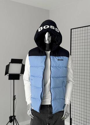 Мужская осенняя весенняя демисезонная жилетка безрукавка hugo boss