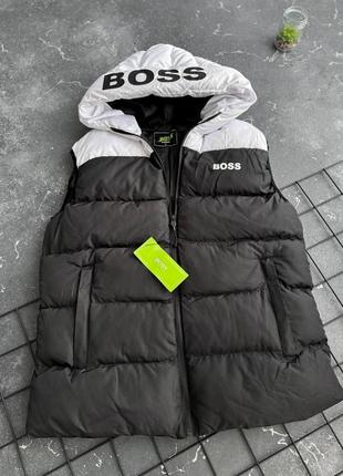 Чоловіча демісезонна осіння весняна жилетка безрукавка hugo boss10 фото