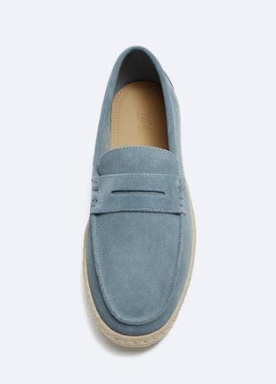 Кожаные лоферы мужские zara