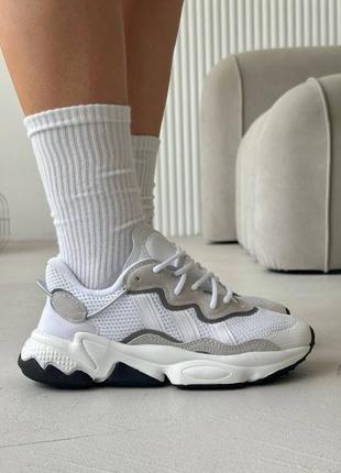 Женские кроссовки adidas ozweego white / Адидас озвучного спортивные, демисезонные, обувь на лето, осень, весну / женккие кроссовки