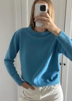 Светр zara кашемір м блакитний2 фото