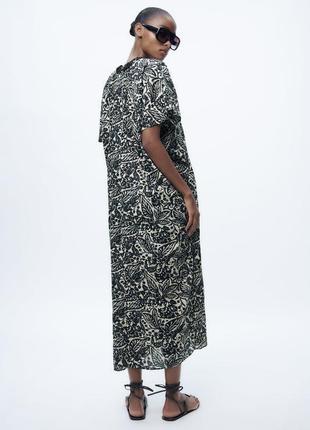 Платье свободного кроя с принтом от zara, размер м-3xl4 фото