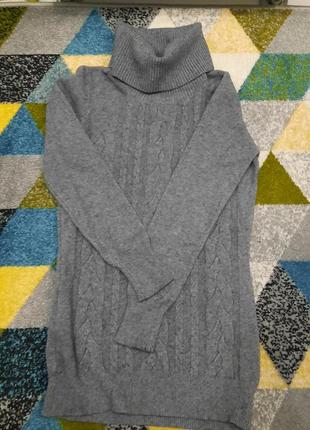 Короткое теплое платье вязаное, свитер длинный, туника4 фото