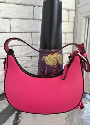 Сумка-багет рожева 2