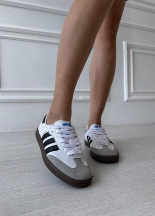 Кросівки adidas samba white brown5 фото