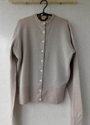 Комплект шерстяной джемпер с короткими рукавами и кофта st. michael размер s