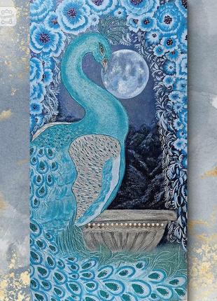 Картина текстурою і акрилом 50*94