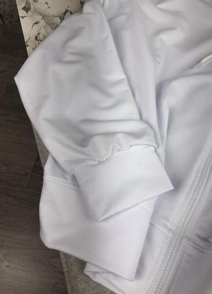Белое укороченное зип-худи / белое укороченное зип-худи2 фото