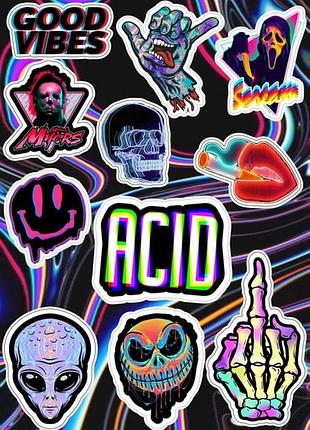 Наклейки стикеры а5 самоклеящиеся "good vibes стикерпак