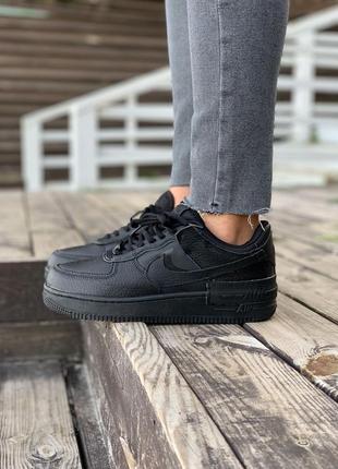 Жіночі кросівки nike air force 1 shadow full black 1 знижка sale | smb1 фото