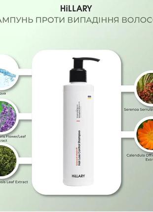 Шампунь против выпадения волос hillary serenoa &amp; гг hair loss control shampoo, 250 мл