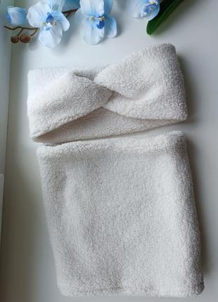 Набір тедді пов'язка і хомут снуд пов'язки плющ тепла зимова