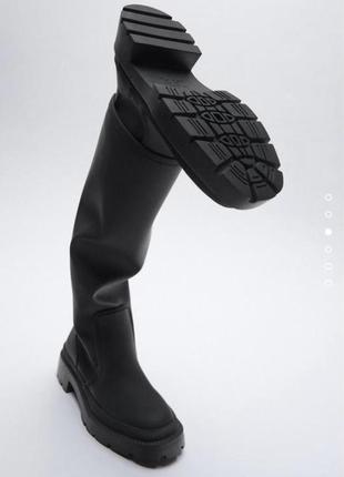 Резиновые сапоги высокие прорезиненные zara оригинал