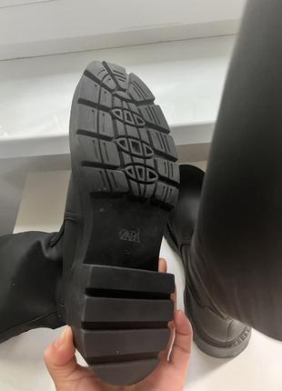 Резиновые сапоги высокие прорезиненные zara оригинал