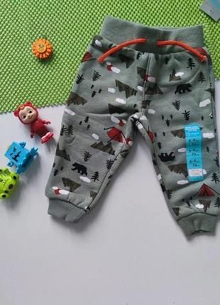 Спортивные штаны на флисе 74 80 86 primark