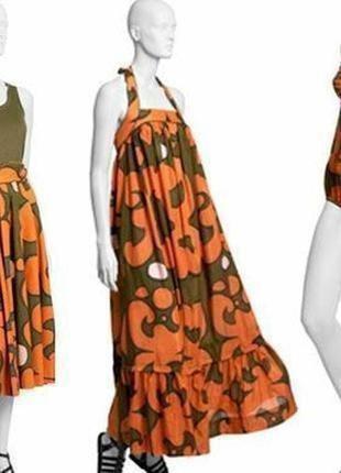 Marimekko шикарное платье шелк в составе1 фото