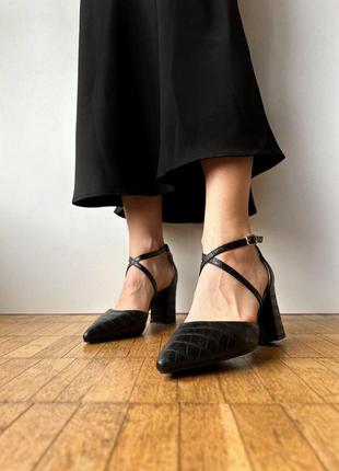 Новые черные туфли босоножки2 фото
