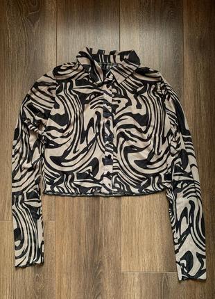 Прозора сорочка в тигровий принт