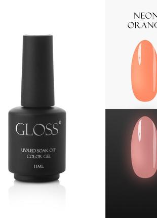 Люмінесцентний гель-лак neon orange elf, 11 мл (помаранчевий неоновий)