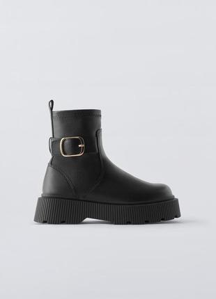 Стильные демисезонные ботинки zara на девочку, стильні черевики zara на дівчинку 37 розмір.  бренд zara