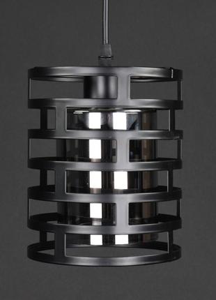 Люстра подвесная loft на 1 лампочку 27774 черный 25-100х15х15 см