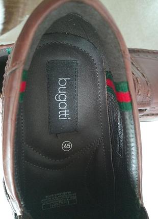 Новые мужские кожаные туфли bugatti размер 45
