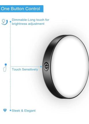 Світильник нічник, з поступовим регулюванням яскравості, кріплення магніт. живлення акумулятор 1000 маh.5 фото