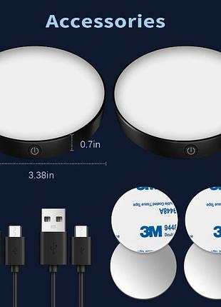 Світильник нічник, з поступовим регулюванням яскравості, кріплення магніт. живлення акумулятор 1000 маh.4 фото