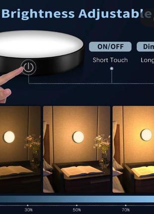 Світильник нічник, з поступовим регулюванням яскравості, кріплення магніт. живлення акумулятор 1000 маh.2 фото