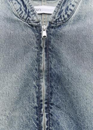 Бомбер джинсовий куртка вітровка xs s m l xl zara10 фото