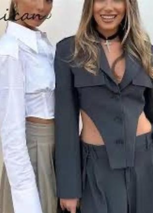 Укороченный пиджак жакет bershka