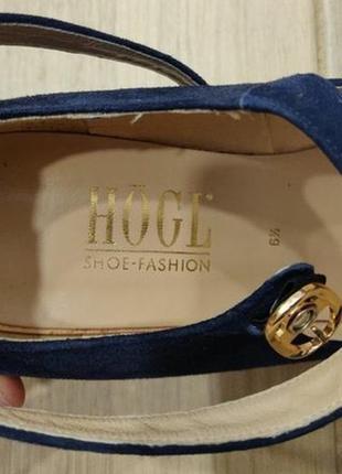 Стильные женские замшевые туфли hogl синего цвета ecco clarks6 фото