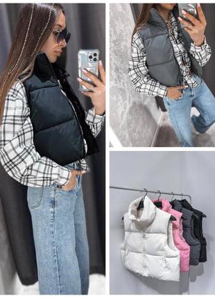 Жилетка женская  укороченая